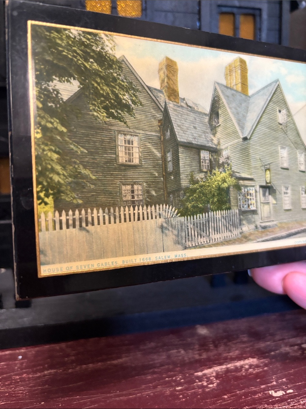 Pyraglass Illustration House Of The Seven Gables 1668 Salem Mass. - Picture 7 of 7